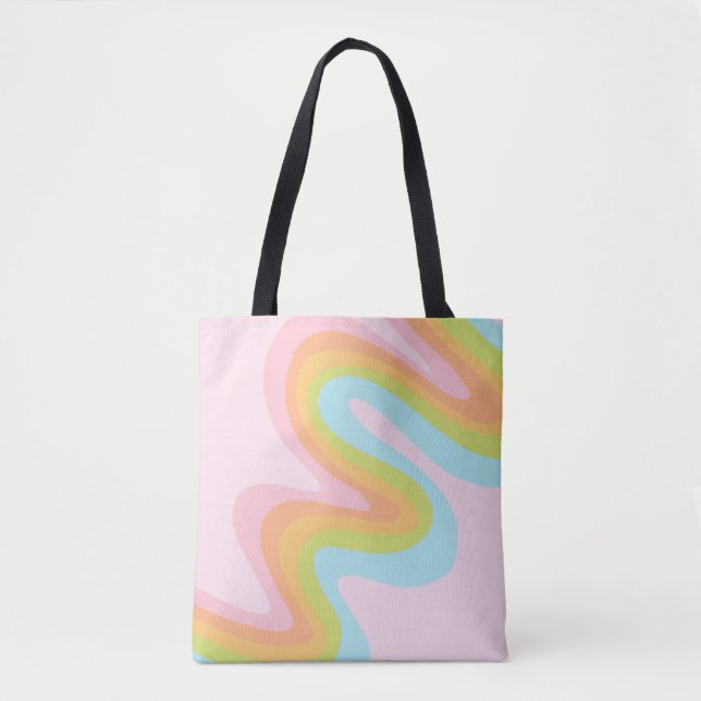 Pastel-Regenbogenkniggle Tasche (Vorderseite)
