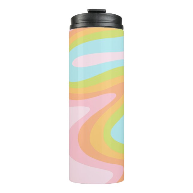 Pastel-Regenbogenkniggle Thermosbecher (Vorderseite)