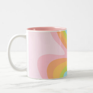 Pastel-Regenbogenkniggle Zweifarbige Tasse