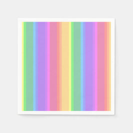 Pastel-Regenbogenstreifen Serviette
