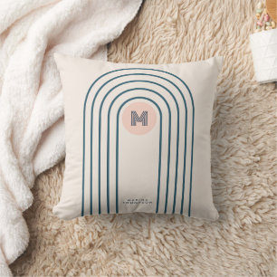 Pastel Retro Abstrakte geometrische Linien Arches Kissen
