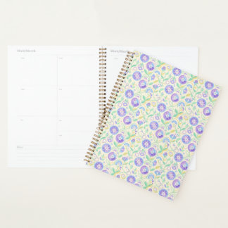 Pastel Retro Floral Botanical Planer