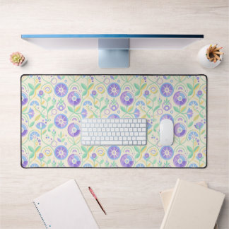 Pastel Retro Floral Botanical Schreibtischunterlage