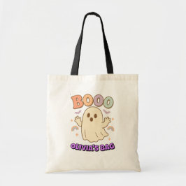 Pastel Retro Ghost Boo Halloween Spooky Vibes Tragetasche