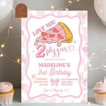 Pastel Retro Liebe Zwei Pizzas Party