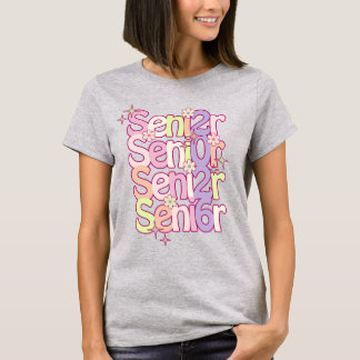 Pastel Retro Senior Year Abschluss Geschenk Shirt