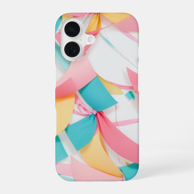 Pastel Ribbons Garland Phone Case iPhone 16 Hülle (Rückseite)