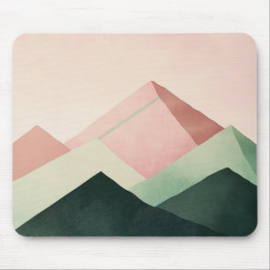 Pastel Ridge – Geometrische Berglandschaft #1 Mousepad