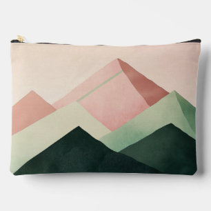 Pastel Ridge – Geometrische Berglandschaft #1 Zubehörtasche
