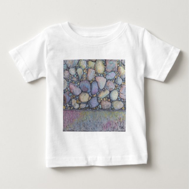 Pastel River Rock und Kies Baby T-shirt (Vorderseite)