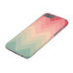 Pastel Rosa Türkis Ombre Zickzack Muster Case-Mate iPhone Hülle (Oberseite)