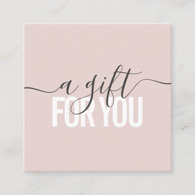 Pastel rose certificat de beauté salon script (Devant)