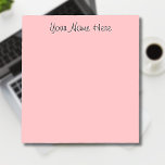 Pastel Rose Einzigartige Geschenke für Personalisi Notizblock<br><div class="desc">Pastel Rose Grün Einfach, Einzigartig, Personalisiertes Notepad reinigen. Lässiger Handschriftentext. Notepad-Vorlage. Fügen Sie Ihren Vornamen, Nachnamen, Anfangsbuchstaben hinzu. Personalisieren Sie Ihre individuelle Verwendung. Klicken Sie auf die Schaltfläche "Anpassen", um die Hintergrundfarbe, die Schriftart-Stile und die Schriftart-Farbe zu ändern.</div>