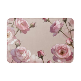 Pastel Rose Elegance Bath Mat Badematte