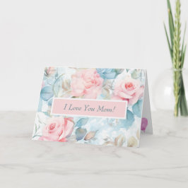 Pastel-Rose Embrace Personalisierte Muttertagskart Karte
