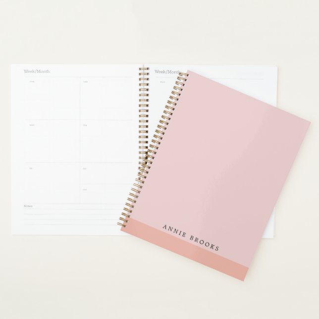 Pastel Rose Farbenfroh Minimalistisch Personalisie Planer (Anzeige)