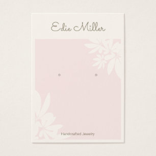 Pastel rose floral Script Police Porte bijoux