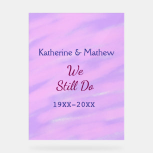Pastel rose violet Vow renouvellement anniversaire