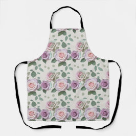 Pastel Roses In Shades Of Lilac Mint And Blush Schürze