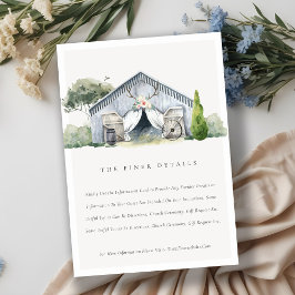 Pastel Rustic Barnyard Farm Thema Hochzeit Details Begleitkarte