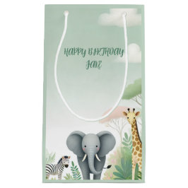 Pastel Safari Jungle Geschenktasche für Kinder Kleine Geschenktüte