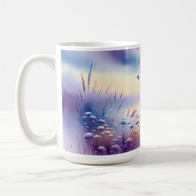 Pastel Sailboat Coastal Dreamscape Kaffeetasse (Links)