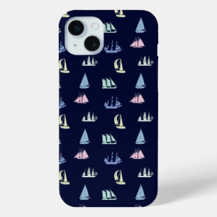 Pastel Sailboat Pattern in Midnight Blue Case-Mate iPhone Hülle