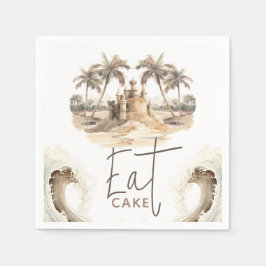 Pastel Sand Elegantes Party Serviette