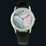Pastel Scribe - Wasserfarbe Armbanduhr<br><div class="desc">Pastel Scribe III von Grace Popp. Verfügt über nahe Formen im Aquarellstil. Besteht aus verschiedenen Farben.</div>