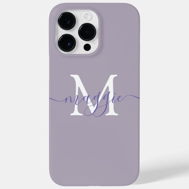 Pastel Script Monogram Case-Mate iPhone 14 Pro Max Hülle (Rückseite)