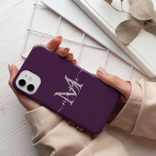 Pastel Script Monogram Case-Mate iPhone 14 Pro Max Hülle (Von Creator hochgeladen)