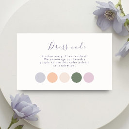 Pastel Script Wedding Attire Begleitkarte