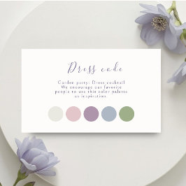 Pastel Script Wedding Attire Begleitkarte