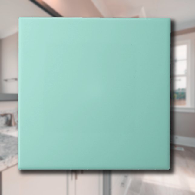 Pastel Seafoam Solid Color | Classic | elegant Fliese (Von Creator hochgeladen)