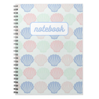 Pastel Seashell-Muster-Notebook Notizblock