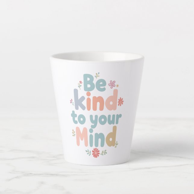 Pastel Self Love Typography Milchtasse (Vorderseite)