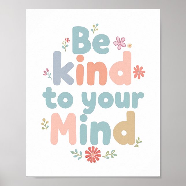 Pastel Self Love Typography Poster (Vorne)