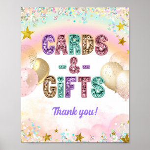 Pastel-Sequins-Glitter-Doppelgeburtstag Poster