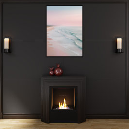 Pastel Serenity Ocean Waves Leinwanddruck