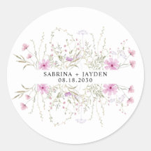 Pastel Shade Blush Pink Wild Floral Wedding