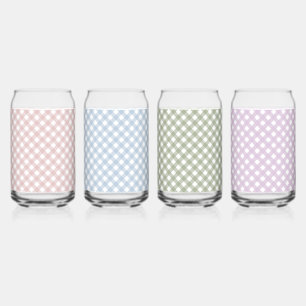 Pastel Shades rose bleu vert violet Motif Plaid