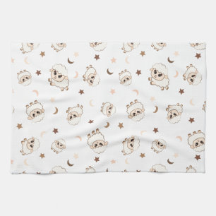 Pastel Sheep Pattern Geschirrtuch