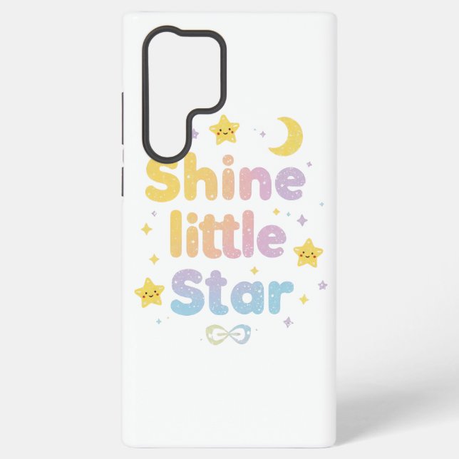 Pastel "Shine Little Star" Celestial Samsung Galaxy Hülle (Rückseite)