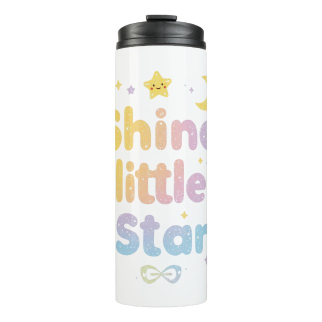 Pastel "Shine Little Star" Celestial Thermosbecher (Vorderseite)