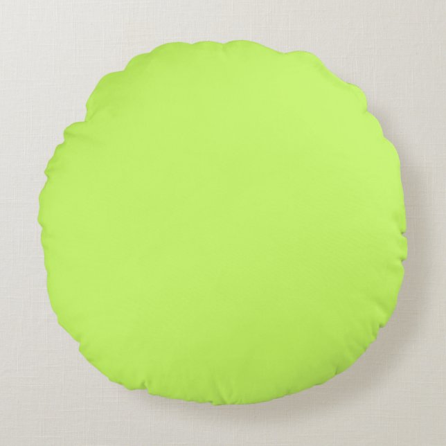 Pastel Shrbert Green schlichte Farbe Custom Rundes Kissen (Vorderseite)
