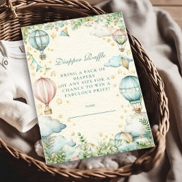 Pastel Sky Adventure Diapper Raffle Begleitkarte