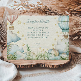Pastel Sky Adventure Diapper Raffle Begleitkarte