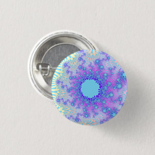 Pastel Sky Sunburst Button