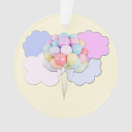Pastel Sky und Balloons Akrylorische Ornamente