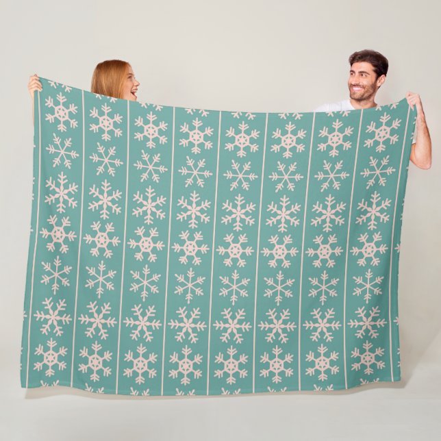 Pastel Snowflake Pattern Fleecedecke (Beispiel)